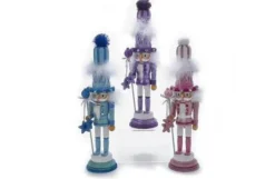 15″ Glittered Purple Pastel Nutcracker