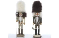 18″ Mocha Brown Fuzz Hat Nutcracker