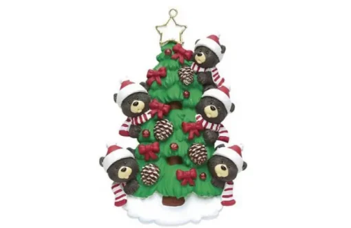 Family Of 5 Bears In Tree