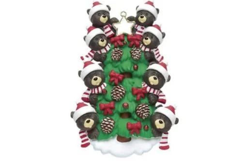 Family Of 8 Bears In Tree