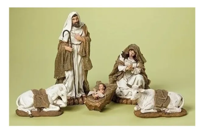 Gold Glitter Nativity